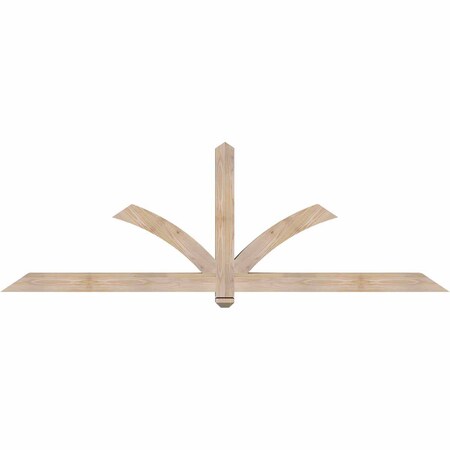 Ekena Millwork Redmond Smooth Timber Gable Bracket, Douglas Fir, 84"W x 28"H x 3 1/2"D x 3 1/2"F, 8/12 Pitch GBW084X28X0404RED00SDF